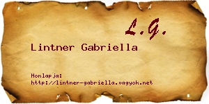 Lintner Gabriella névjegykártya